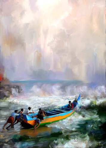 Boat Giclée Print No. 04 — giclée art print by ArtFeliz
