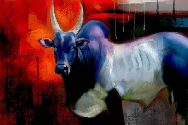 Bull Giclée Print No. 01 — giclée art print by ArtFeliz
