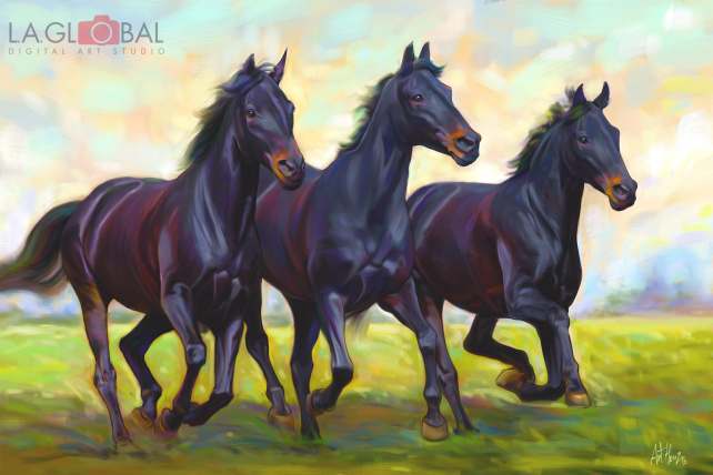Horse Giclée Print No. 03 — giclée art print by ArtFeliz