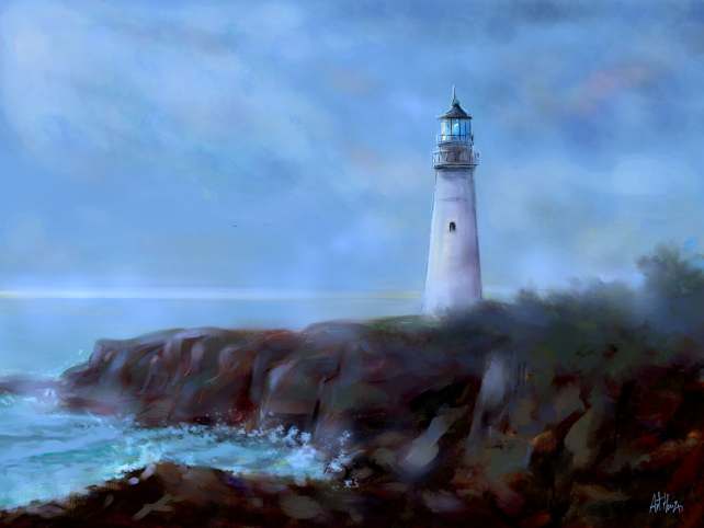 Light House Giclée Print No. 02 — giclée art print by ArtFeliz