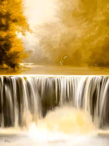 Water Fall Giclée Print No. 01 — giclée art print by ArtFeliz