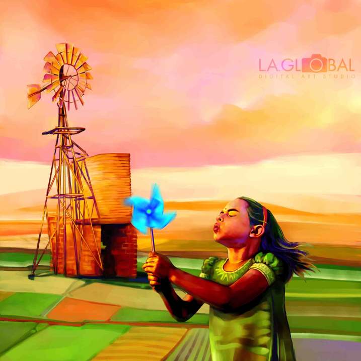 Wind Mill Giclée Print No. 01 — giclée art print by ArtFeliz