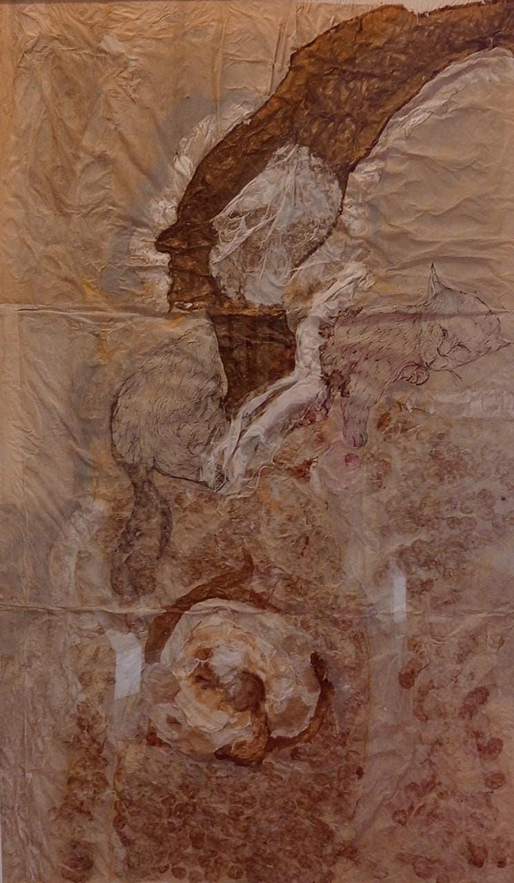 Monisha Mohanraj | Mixed Media on Paper | 59 x 36 In