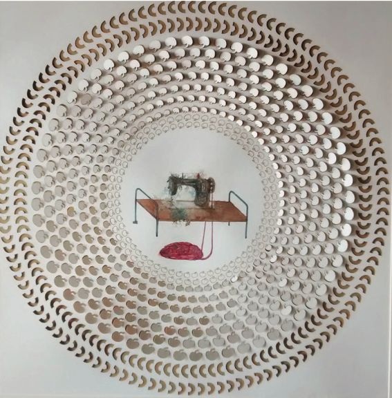 Shailesh Dabholkar, Adorn, Watercolour on Laser Cut Paper, 25â x 25â, 2016.