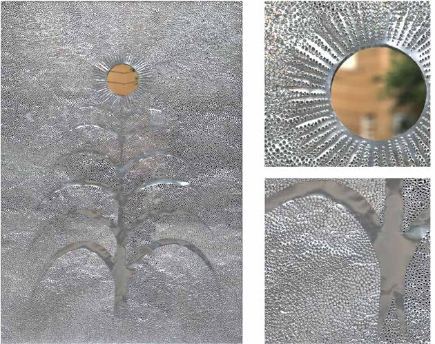 Bloom Of Reflection — original artwork, Aluminium On Mirror Backed Panel