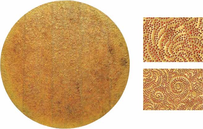 Solar Current — original artwork, Brass On Wood