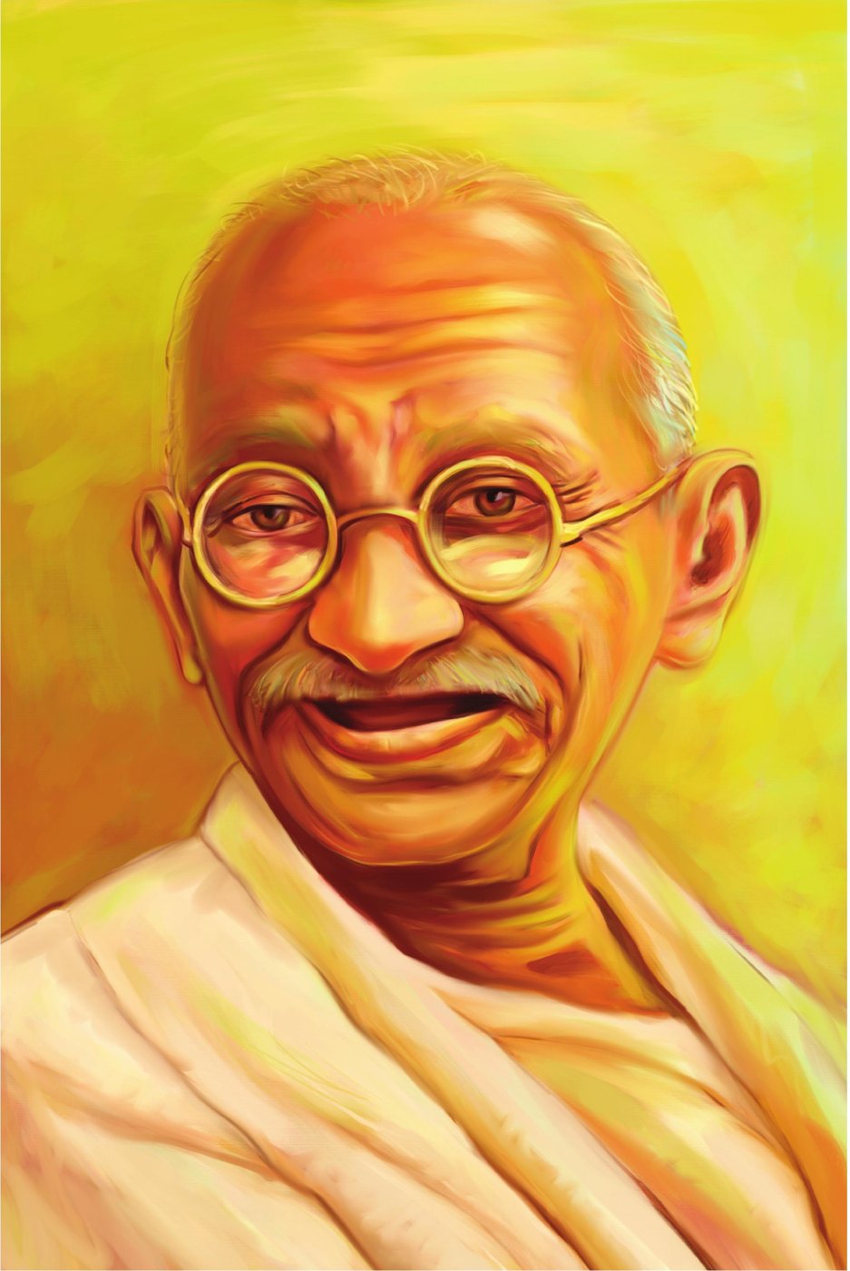 Mahatma Gandhi I — portrait commission by ArtFeliz