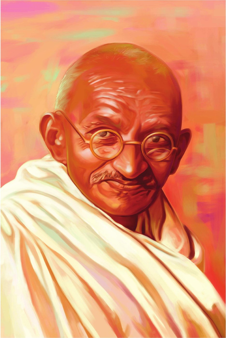 Mahatma Gandhi III — portrait commission by ArtFeliz