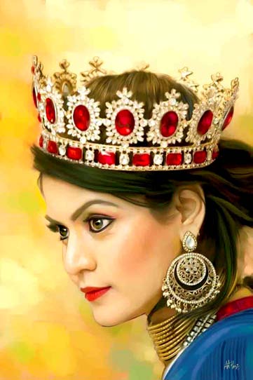 Crowned figure — portrait commission by ArtFeliz