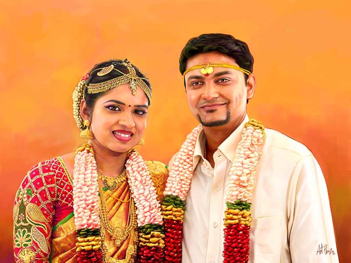 Traditional wedding portrait — portrait commission by ArtFeliz